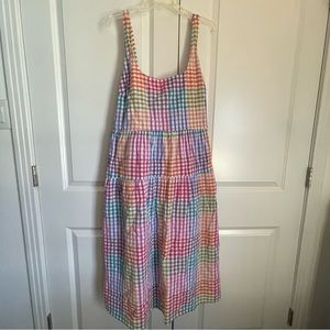 Rainbow Gingham Dress - Ava & Viv